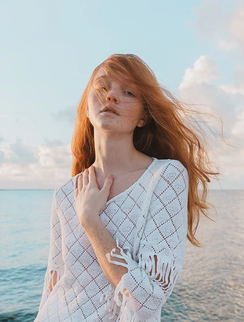 beachside photoshoot